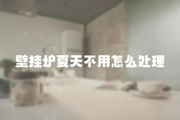 壁掛爐夏天不用怎么處理