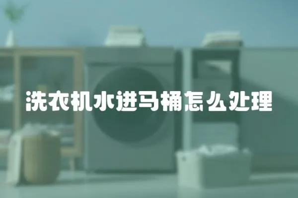 洗衣機(jī)水進(jìn)馬桶怎么處理