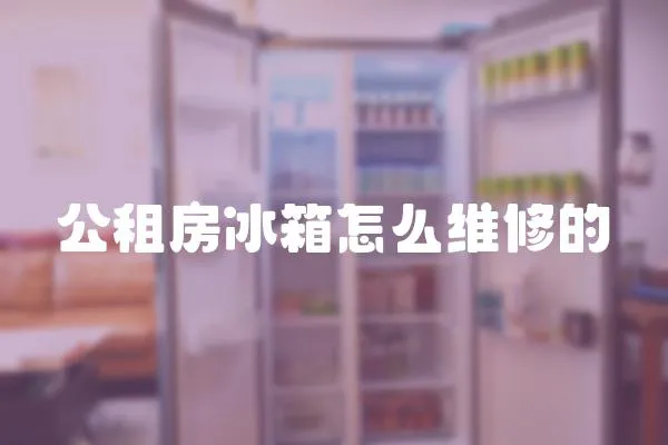 公租房冰箱怎么維修的