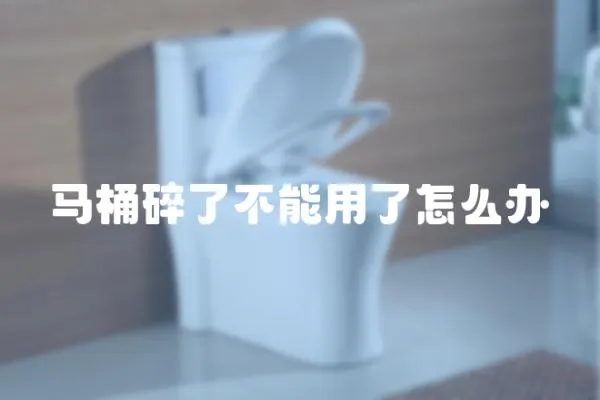 馬桶碎了不能用了怎么辦