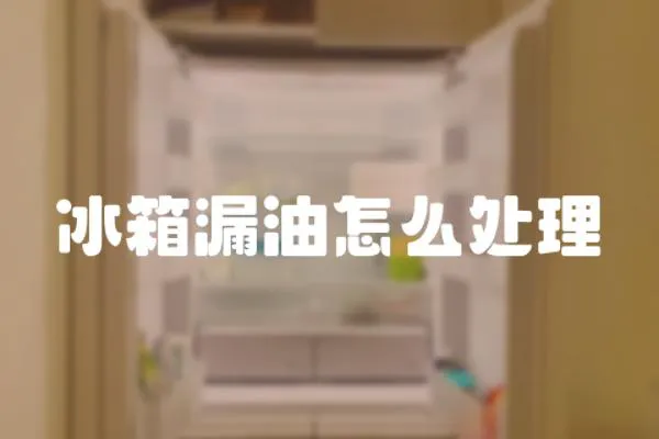 冰箱漏油怎么處理