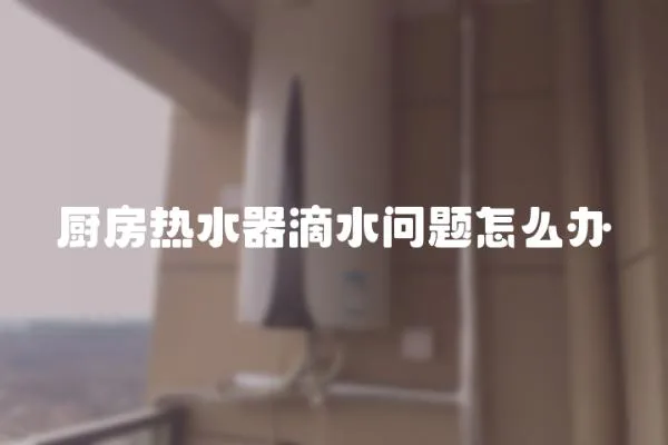 廚房熱水器滴水問題怎么辦