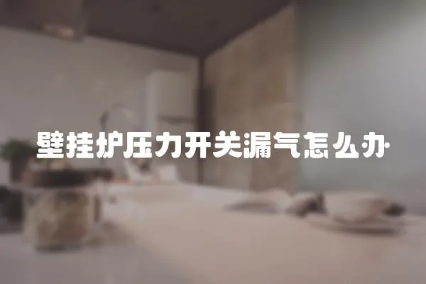 壁掛爐壓力開(kāi)關(guān)漏氣怎么辦