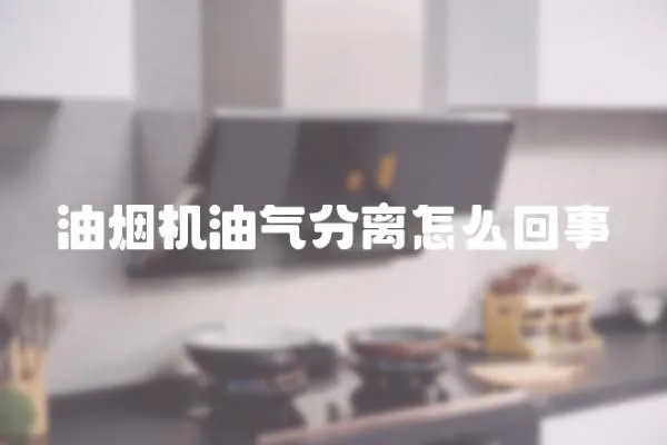 油煙機油氣分離怎么回事