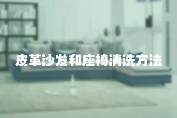 皮革沙發(fā)和座椅清洗方法