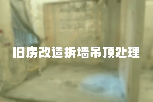 舊房改造拆墻吊頂處理