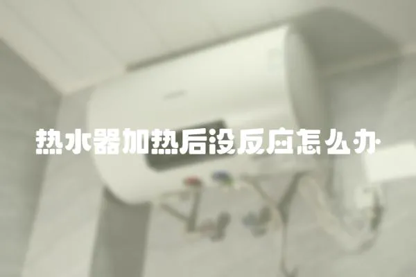 熱水器加熱后沒反應怎么辦