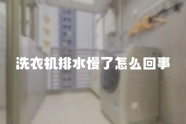 洗衣機排水慢了怎么回事