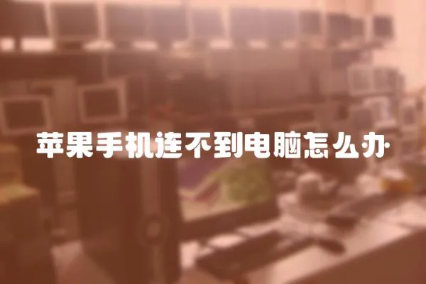 蘋果手機(jī)連不到電腦怎么辦