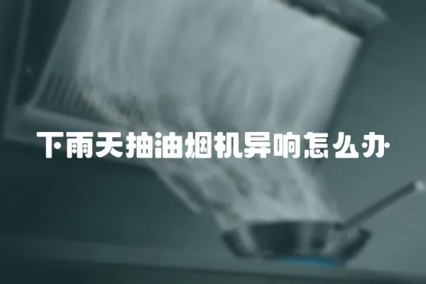 下雨天抽油煙機異響怎么辦