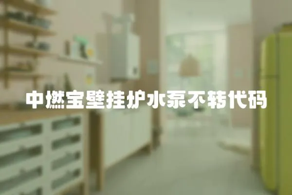 中燃寶壁掛爐水泵不轉(zhuǎn)代碼