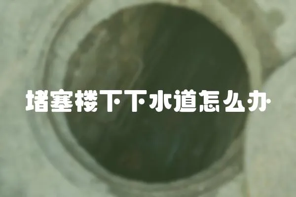 堵塞樓下下水道怎么辦