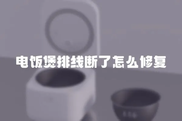 電飯煲排線斷了怎么修復