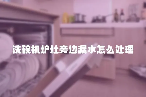 洗碗機爐灶旁邊漏水怎么處理