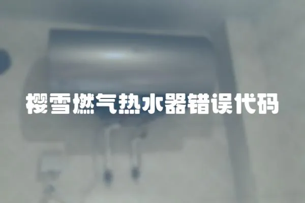 櫻雪燃氣熱水器錯誤代碼