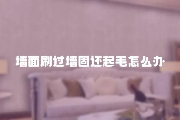 墻面刷過墻固還起毛怎么辦