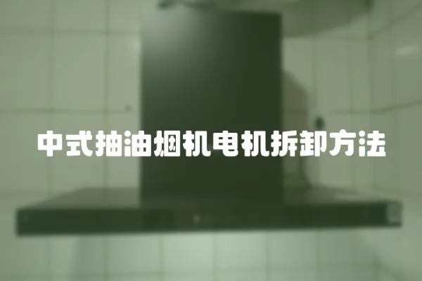 中式抽油煙機電機拆卸方法