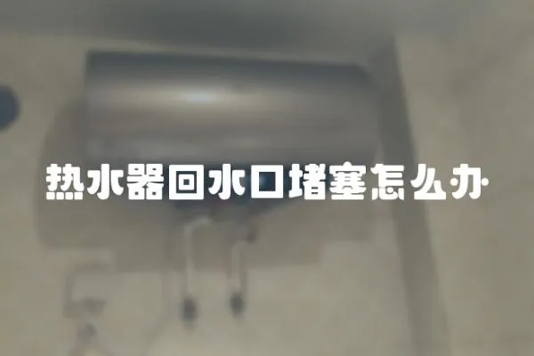 热水器回水口堵塞怎么办