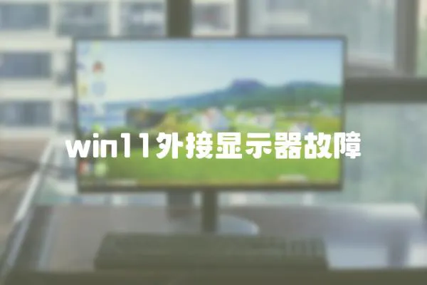 win11外接顯示器故障