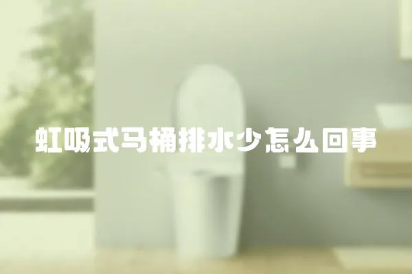 虹吸式馬桶排水少怎么回事