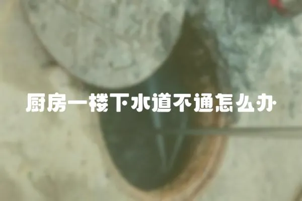 廚房一樓下水道不通怎么辦