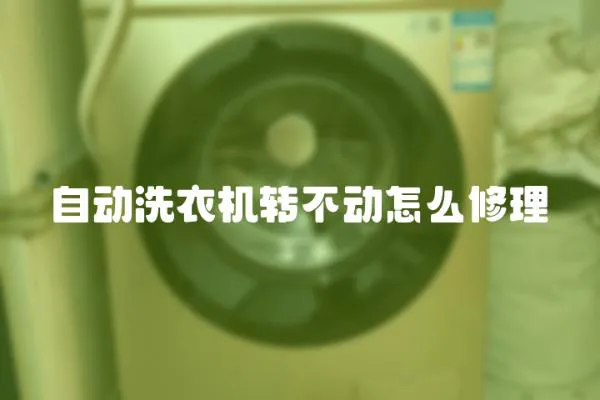 自動洗衣機轉不動怎么修理