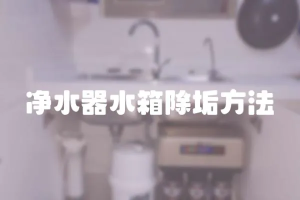凈水器水箱除垢方法