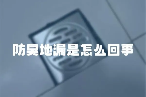 防臭地漏是怎么回事