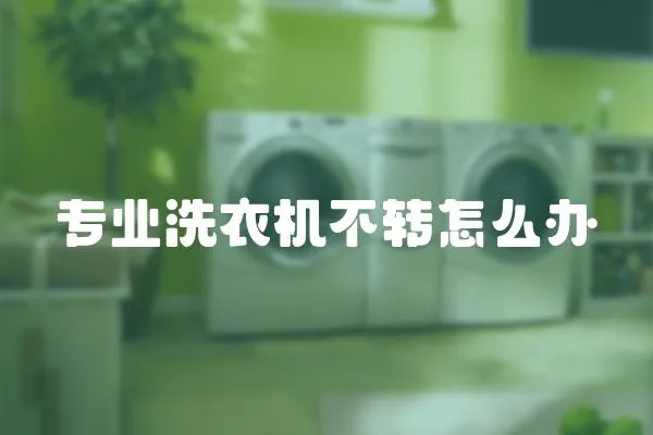 專業洗衣機不轉怎么辦