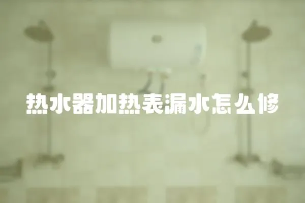 熱水器加熱表漏水怎么修