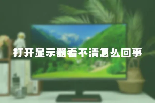打開顯示器看不清怎么回事