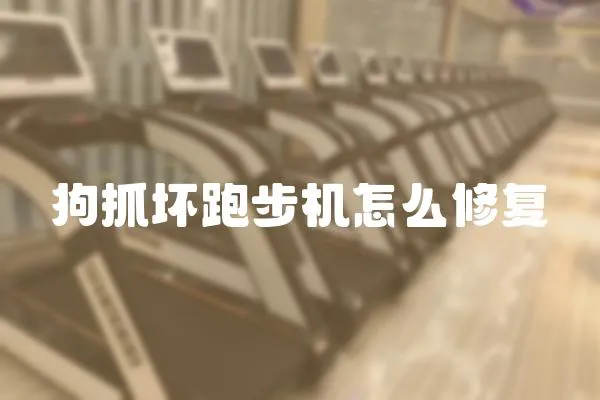 狗抓壞跑步機怎么修復