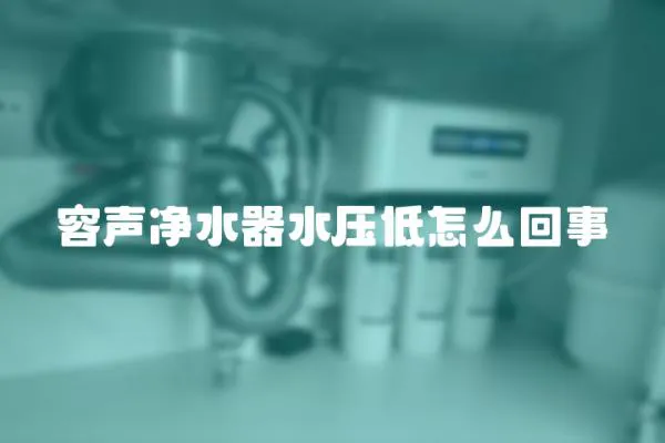 容声净水器水压低怎么回事