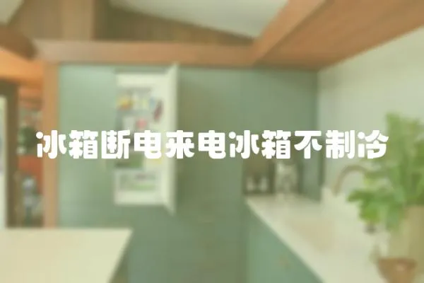 冰箱斷電來電冰箱不制冷