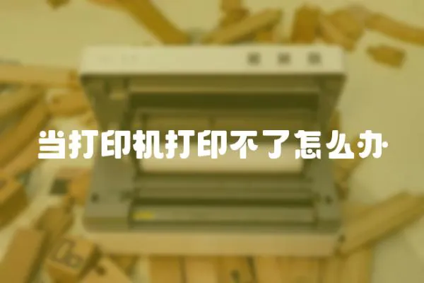 當打印機打印不了怎么辦