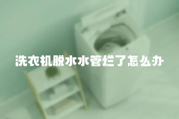 洗衣機脫水水管爛了怎么辦