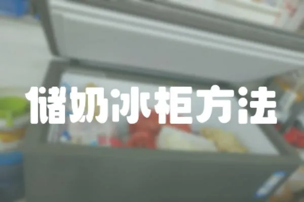 儲奶冰柜方法