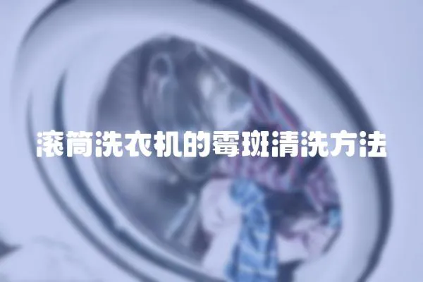 滾筒洗衣機的霉斑清洗方法