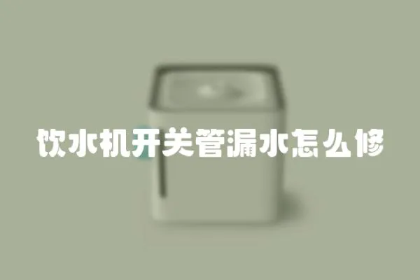 飲水機(jī)開關(guān)管漏水怎么修