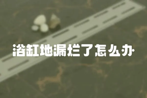浴缸地漏爛了怎么辦