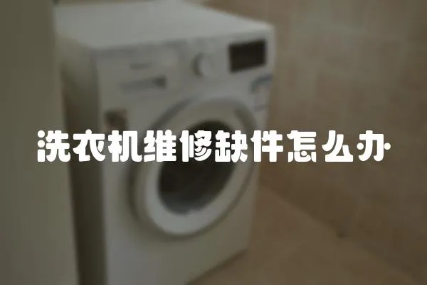 洗衣機(jī)維修缺件怎么辦