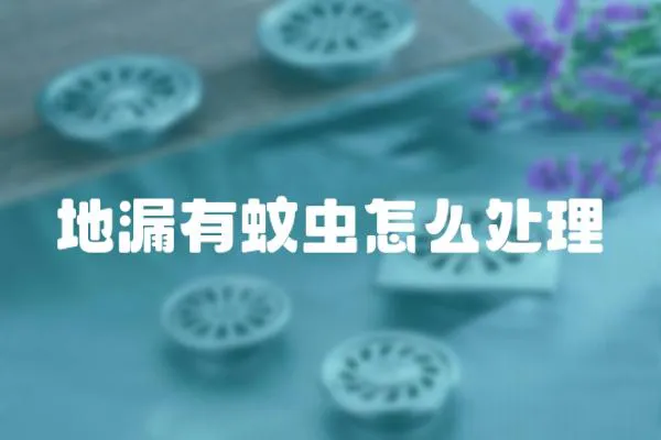 地漏有蚊蟲怎么處理