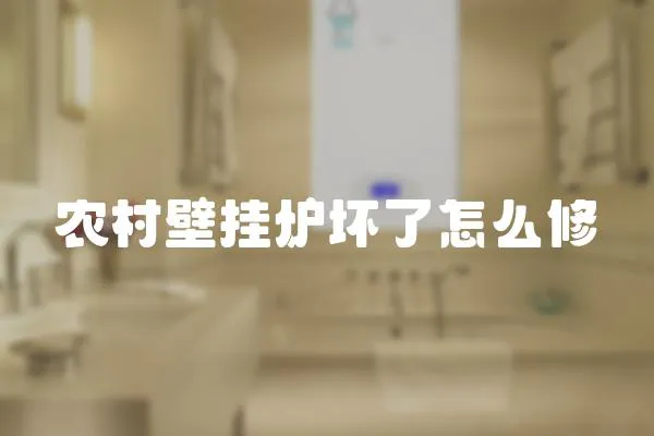農村壁掛爐壞了怎么修