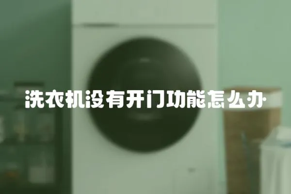 洗衣機沒有開門功能怎么辦