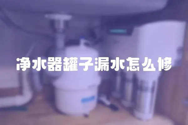 凈水器罐子漏水怎么修
