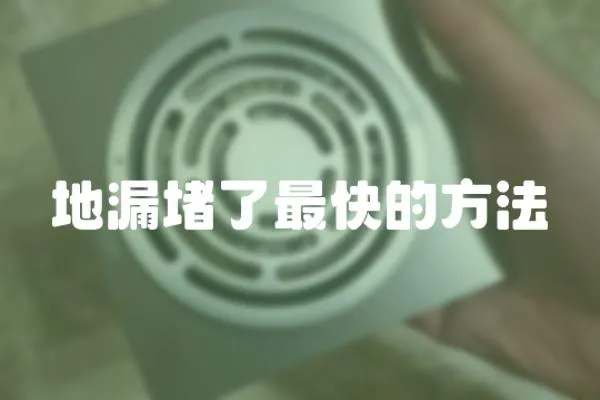 地漏堵了最快的方法