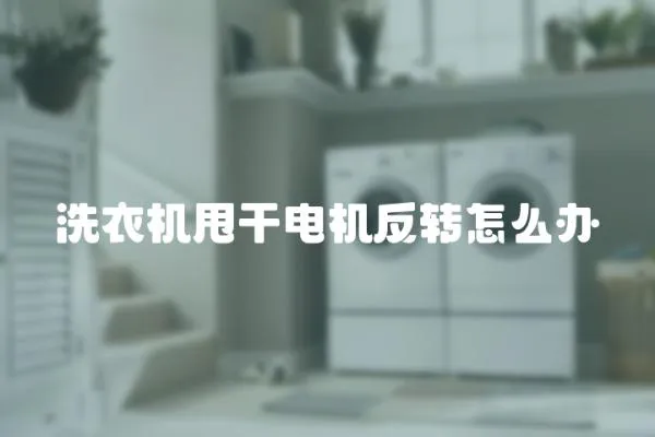 洗衣機甩干電機反轉怎么辦