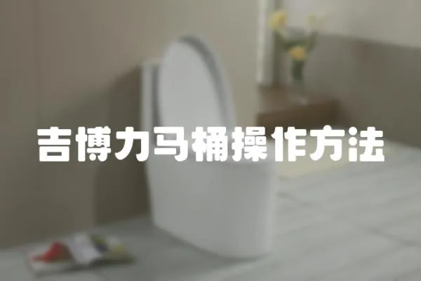 吉博力馬桶操作方法