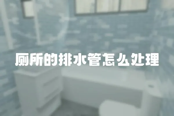 廁所的排水管怎么處理