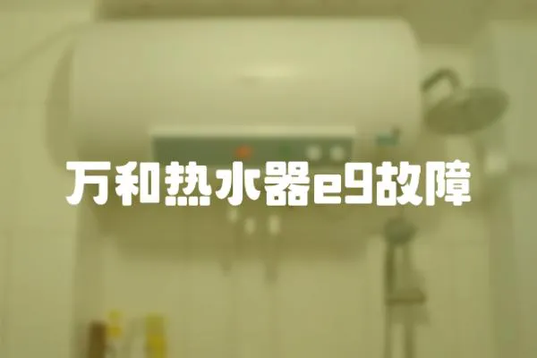 萬和熱水器e9故障